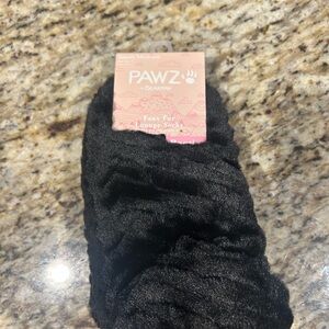 Bearpaw Black Faux Fur Lounge Socks/Slippers with bonus pair of slipper socks